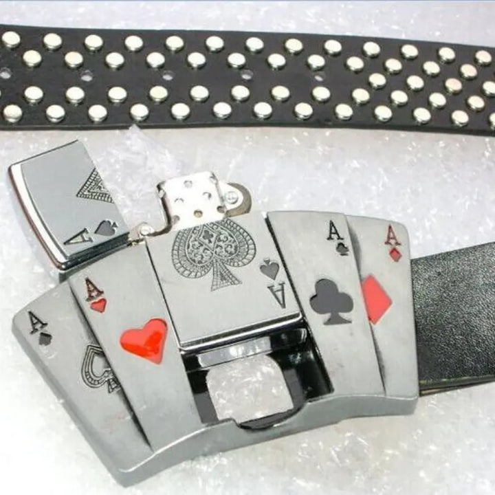 Poker Belt Buckle Lighter