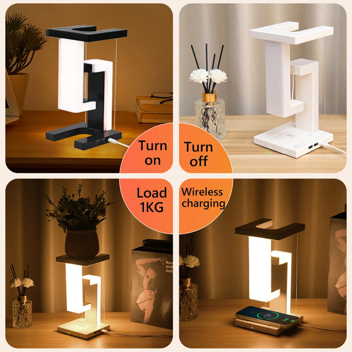 Smartphone Wireless Charging Floating Lamp Desk