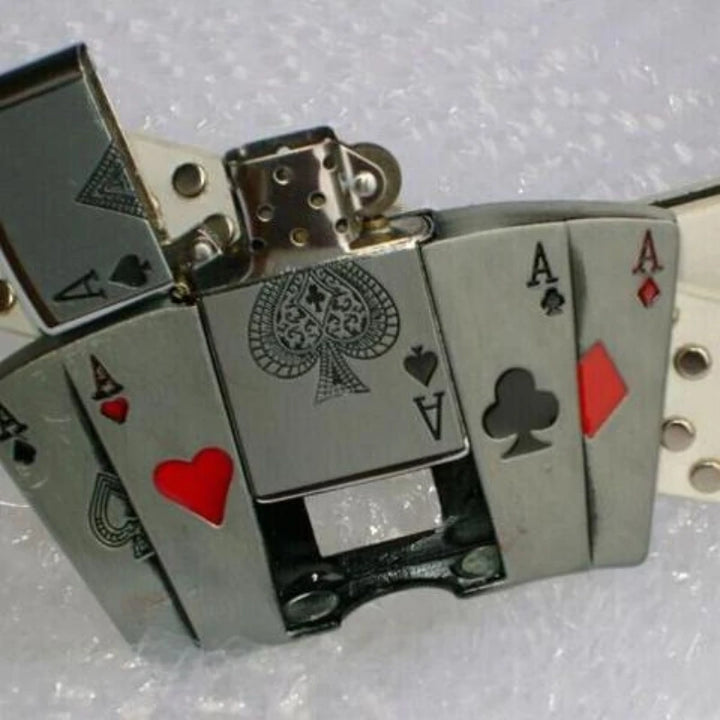 Poker Belt Buckle Lighter