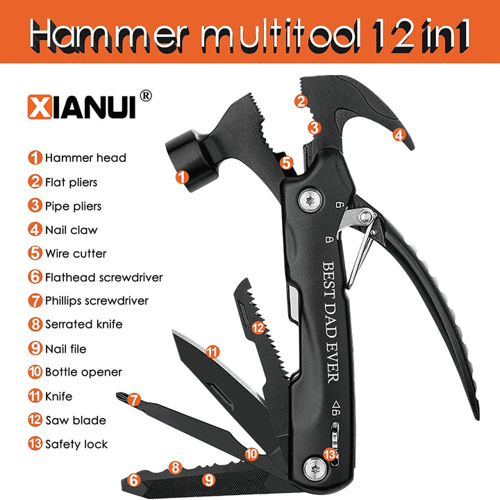 Ultimate Handyman'S Companion - 12-In-1 Multitool Hammer